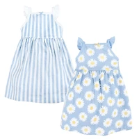Hudson Baby Baby Girls Hudson Sleeveless Dress Set 2-Pack