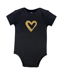 Hudson Baby Girls Essential Three-Piece Set of Cotton Bodysuits