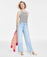 On 34th Women's Sailor High-Rise Wide-Leg Jeans, Regular & Short, Created for Macy's