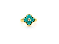Turquoise Clover Ring