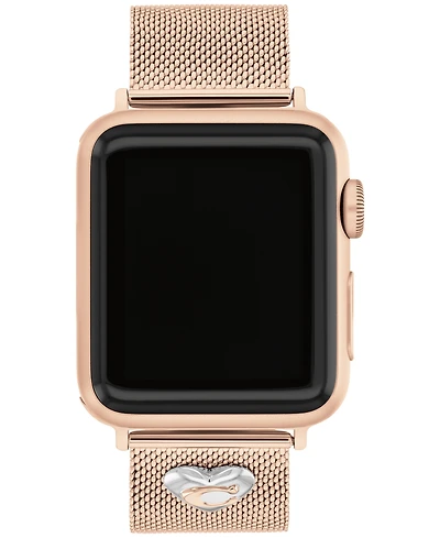 Coach Rose Gold-Tone Stainless Steel Mesh Bracelet for 38, 40, 41mm Apple Watch