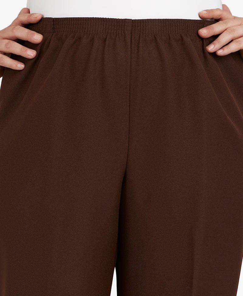 Alfred Dunner Plus Classic Pull-On Straight-Leg Short Length Pants