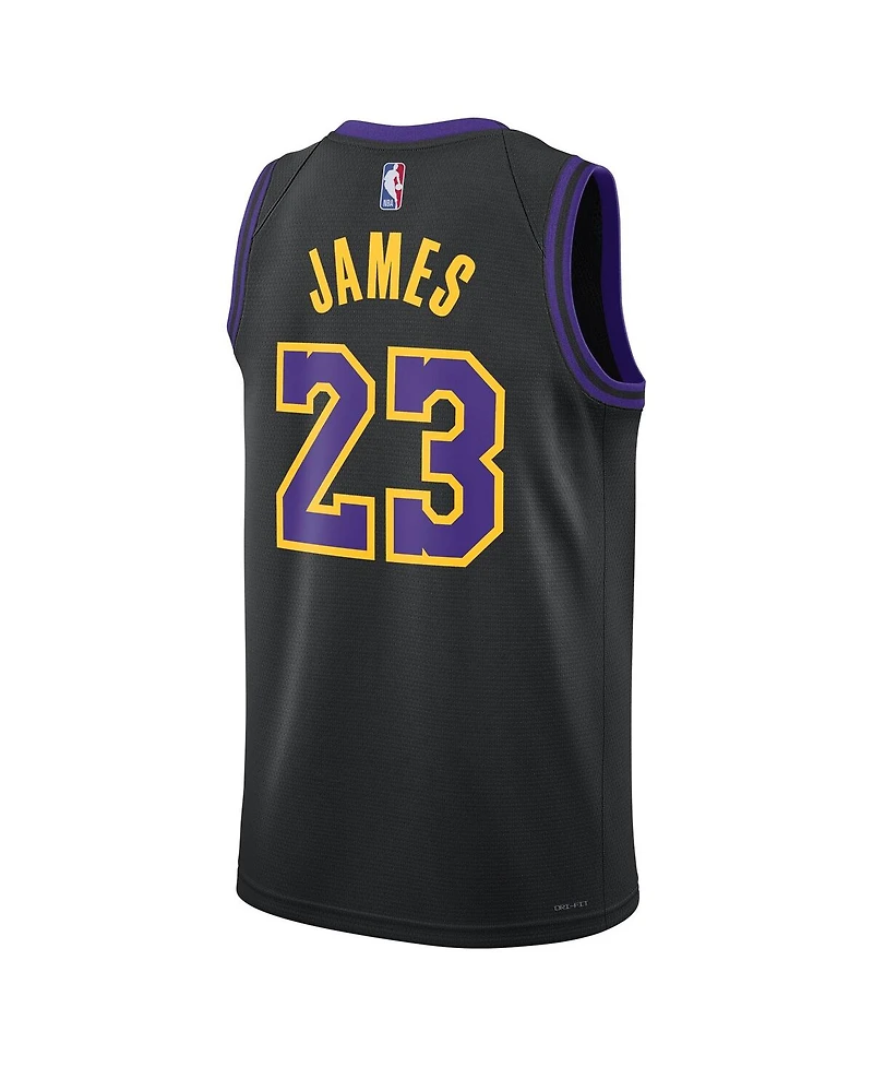 Men's and Women's Nike LeBron James Black Los Angeles Lakers 2023/24 Swingman Jersey - City Edition