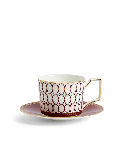 Wedgwood Renaissance Red China Teacup and Saucer
