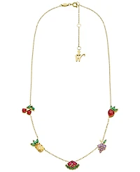 Fossil X Willy Wonka Special Edition Women's Gold-Tone Stainless Steel Station Necklace