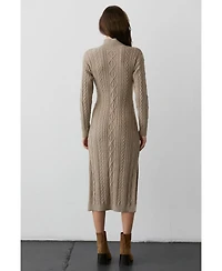 Crescent Women's Scarlett Cable Knit Midi Dress