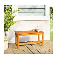 Patio Bench 31.5"x13.8"x17.7" Solid Wood Acacia