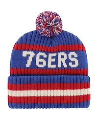 Men's '47 Brand Royal Philadelphia 76ers Bering Cuffed Knit Hat with Pom