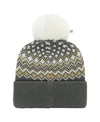 Women's '47 Brand Charcoal Vegas Golden Knights Elsa Cuffed Knit Hat with Pom