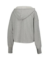 Women's ZooZatz Gray Notre Dame Fighting Irish Swirl Cropped Pullover Hoodie