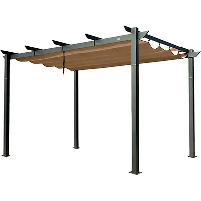 Streamdale Aluminum Pergola with Retractable Sun Shade