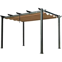 Streamdale Aluminum Pergola with Retractable Sun Shade