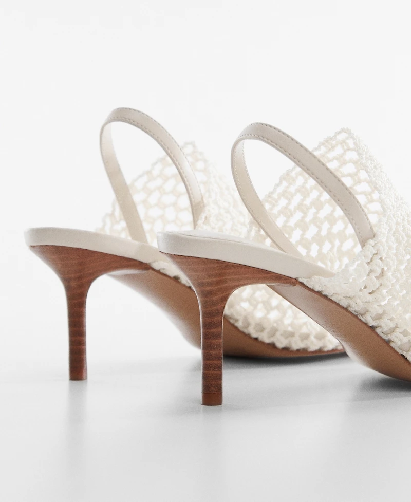 Mango Women's Net Sling Back Shoes