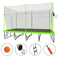 Streamdale 10ft x 17ft Rectangular Trampoline with Powder-Coated Steel