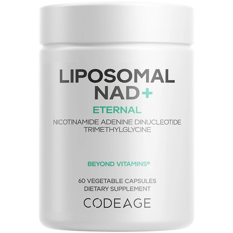 Codeage Liposomal Nad+ Supplement - Nad Nicotinamide Adenine Dinucleotide Coenzyme Pills - 500 mg Nad+ Per Serving & Betaine Anhydrous
