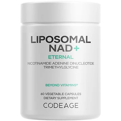 Codeage Liposomal Nad+ Supplement - Nad Nicotinamide Adenine Dinucleotide Coenzyme Pills - 500 mg Nad+ Per Serving & Betaine Anhydrous