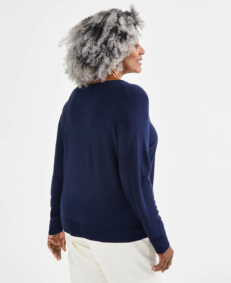 Style & Co Plus Button-Front Cardigan, Exclusively at Macy's