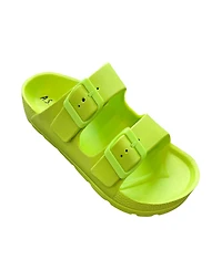 Andrew By Stevens Comfort Slides Double Buckle Adjustable Scooby Flat Sandals