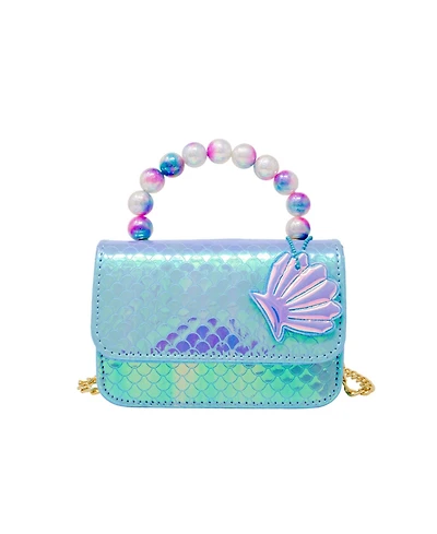 Girl's Mermaid Pearl Handle Seashell Handbag