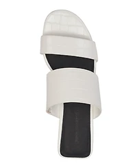 French Connection Women's Slide on Block Heel Sandals