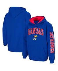 Big Boys Colosseum Royal Kansas Jayhawks 2-Hit Team Pullover Hoodie