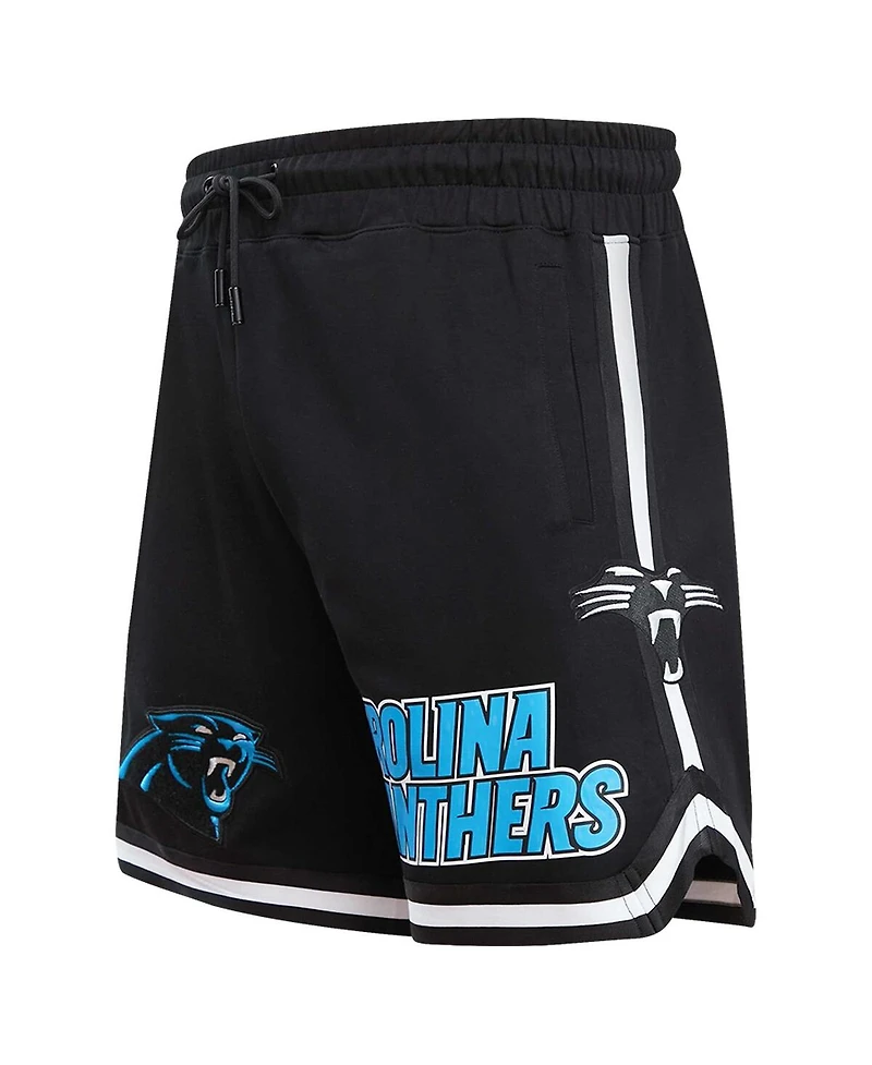 Men's Pro Standard Black Carolina Panthers Classic Chenille Shorts
