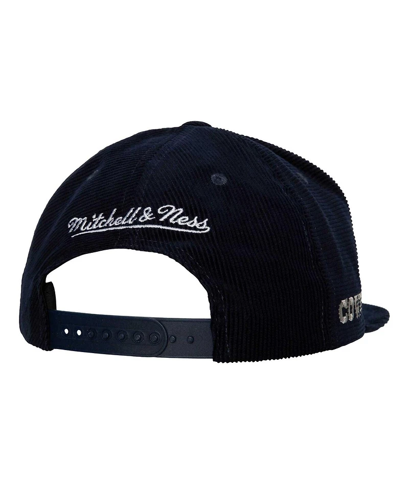 Men's Mitchell & Ness Navy Distressed Dallas Cowboys All Directions Corduroy Snapback Hat