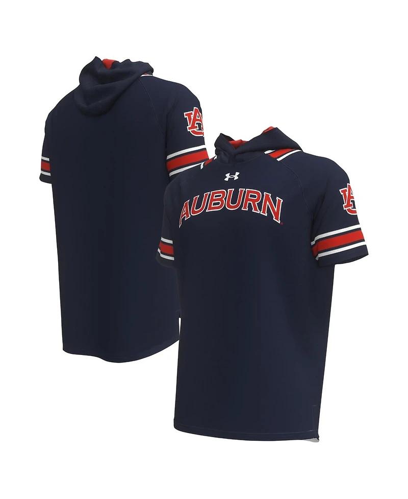 Men's Under Armour Navy Auburn Tigers Shooter Raglan Hoodie T-shirt