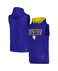Men's Msx by Michael Strahan Royal Los Angeles Rams Marathon Sleeveless Pullover Hoodie