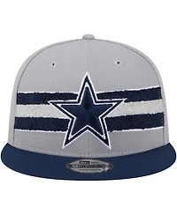 Men's New Era Gray, Navy Dallas Cowboys Band 9FIFTY Snapback Hat