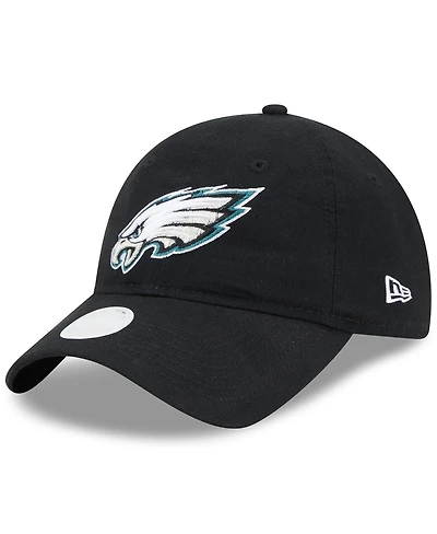 Women's New Era Black Philadelphia Eagles Main Core Classic 2.0 9TWENTY Adjustable Hat