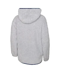 Big Girls Heather Gray Washington Capitals Ultimate Teddy Fleece Pullover Hoodie