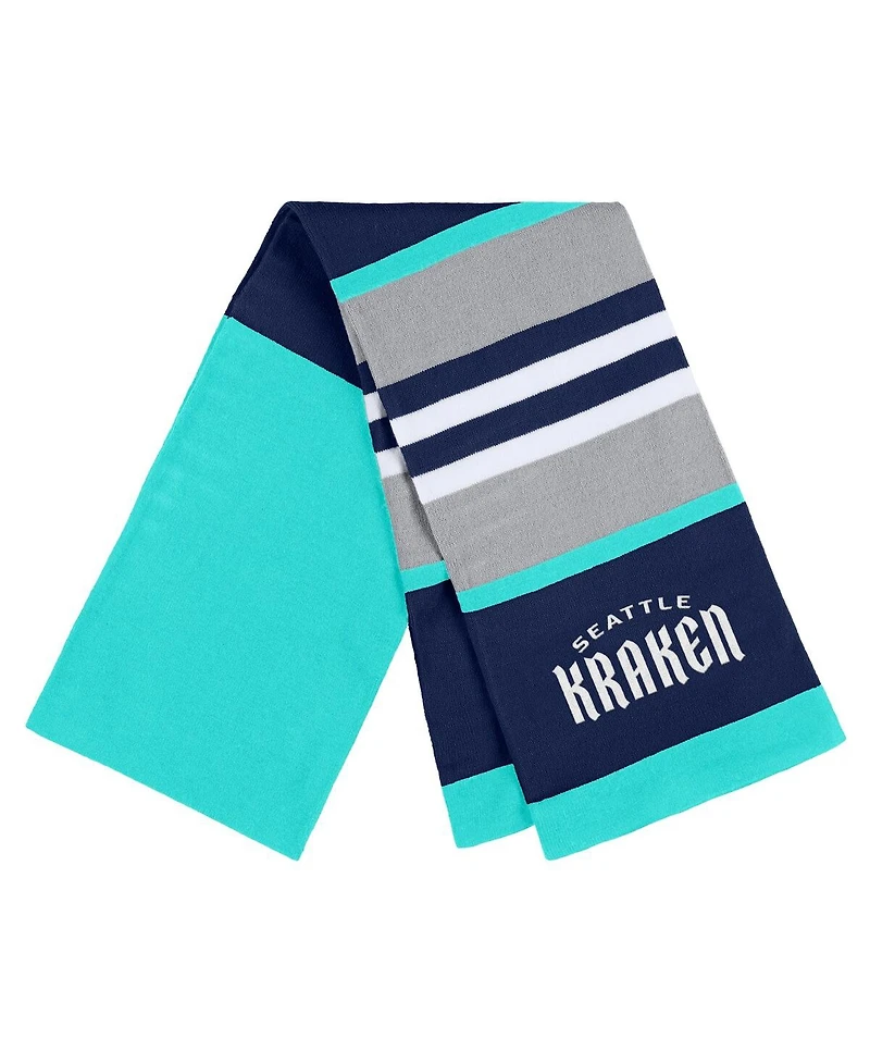 Women's Wear by Erin Andrews Seattle Kraken Stripe Glove and Scarf Set
