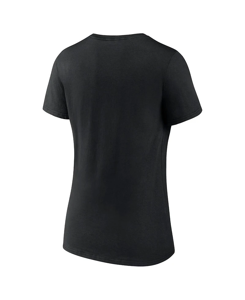 Women's Fanatics Black Texas Rangers 2023 Division Series Winner Locker Room Plus V-Neck T-shirt