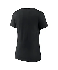 Women's Fanatics Black Texas Rangers 2023 Division Series Winner Locker Room Plus V-Neck T-shirt