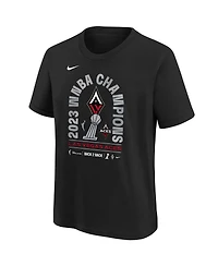 Big Boys Nike Black Las Vegas Aces 2023 Wnba Finals Champions Locker Room Authentic T-shirt