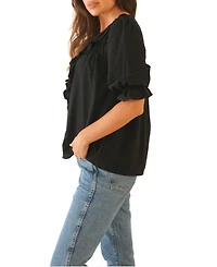 Paneros Clothing Women's Cotton Chloe Shirt Navy
