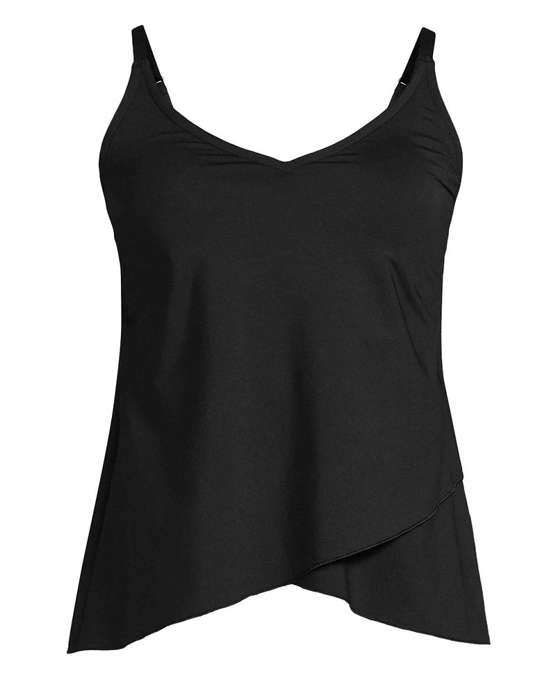 Lands' End Women's D-Cup Tulip Hem Tankini Top