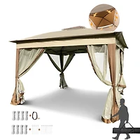 Streamdale Pop-Up Gazebo with Netting, 11x11FT, 2-Tier