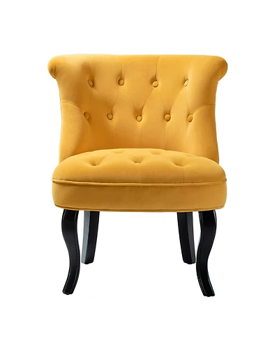 Modern Velvet Armless small Accent Chairs For Space Saving