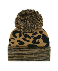 Women's '47 Brand Leopard Chicago Bulls Rosette Cuffed Knit Hat with Pom