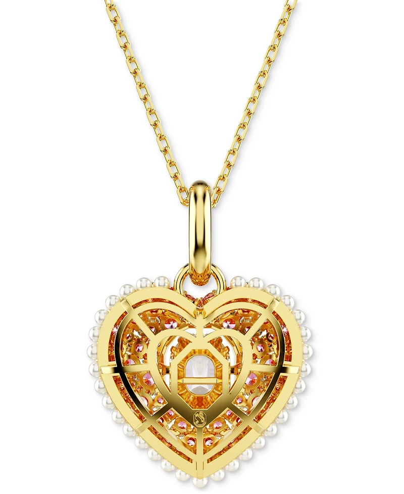 Swarovski Gold-Tone Hyperbola Pendant Octagon Cut Necklace, 15" + 2-3/4" extender