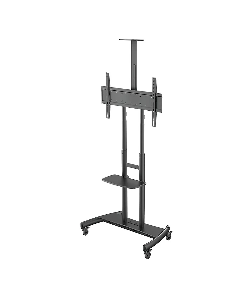 Kanto MTM86PL Height-Adjustable Rolling Tv Stand for 55" - 86" TVs with Device Tray and Webcam Shelf