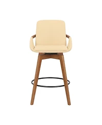 Baylor Swivel Wood Bar or Counter Height Stool