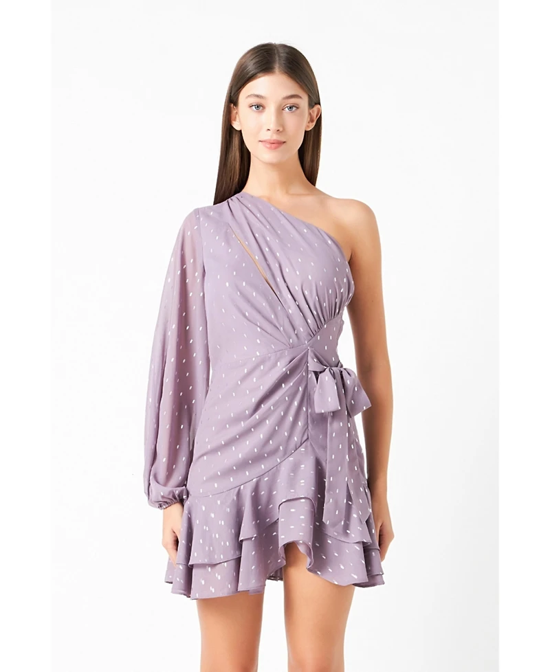 Women's One Shoulder Mini Dress