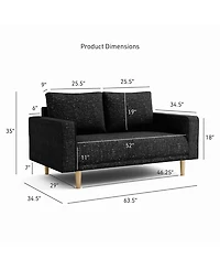 Aurelia 63" Boucle Fabric Loveseat