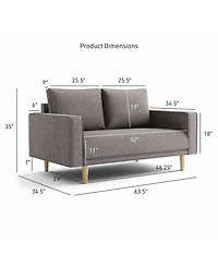 Aurelia 63" Boucle Fabric Loveseat