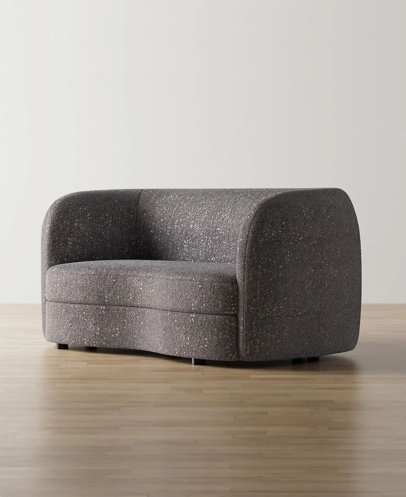 Isabella 63" Boucle Fabric Curved Loveseat