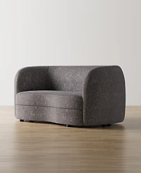 Isabella 63" Boucle Fabric Curved Loveseat