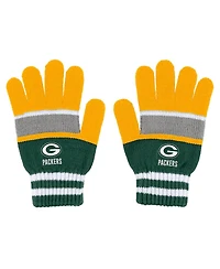 Women's Wear by Erin Andrews Green Bay Packers Stripe Glove and Scarf Set